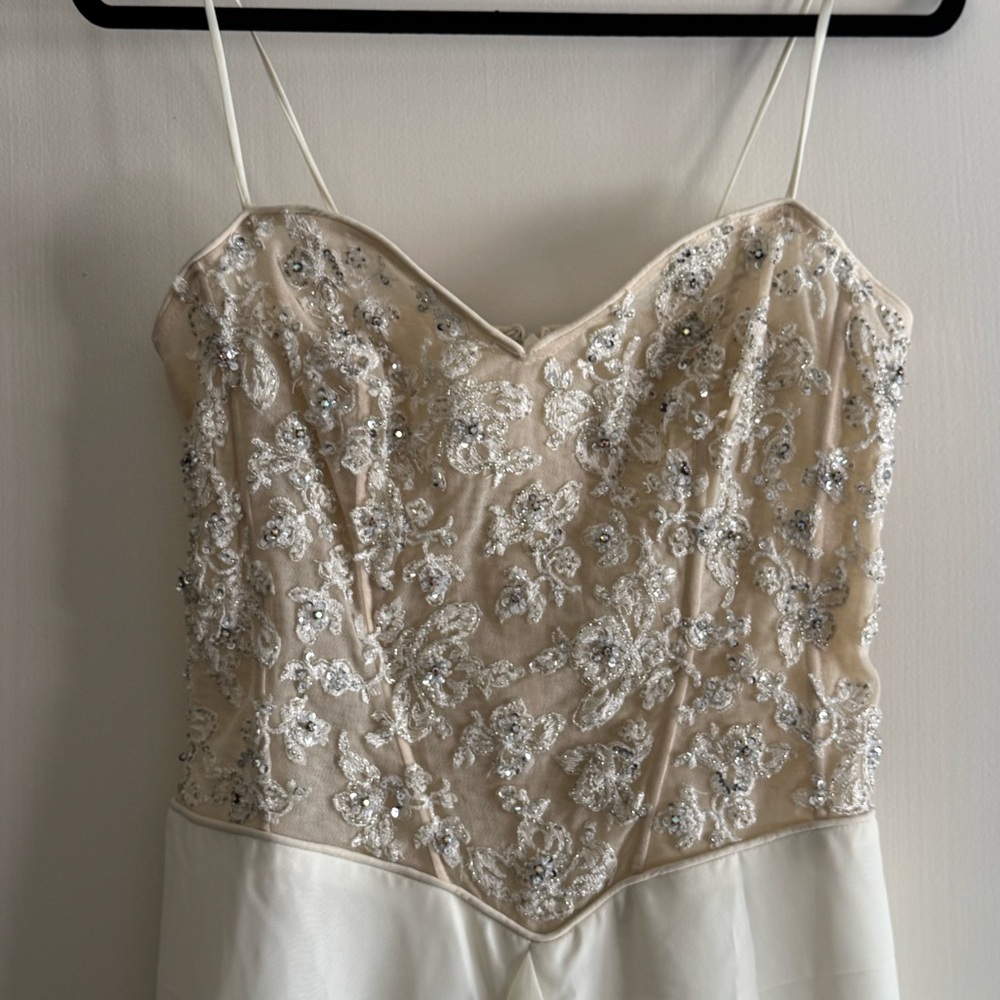 Sheer Bustier Fishtail Dress